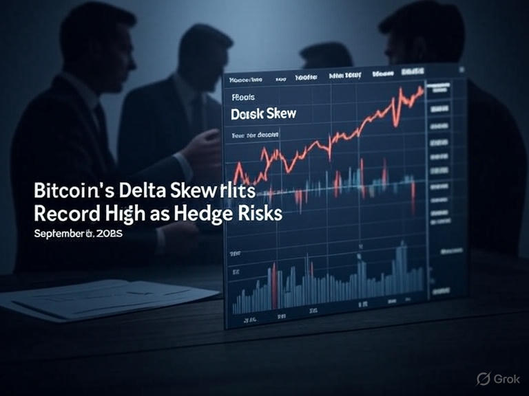 Bitcoin delta skew chart showing institutional hedging demand