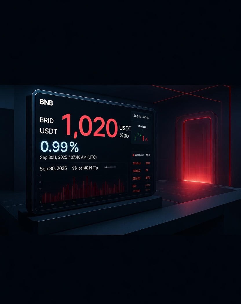 BNB price chart showing consolidation near $1,020 USDT with minor 0.99% daily gain