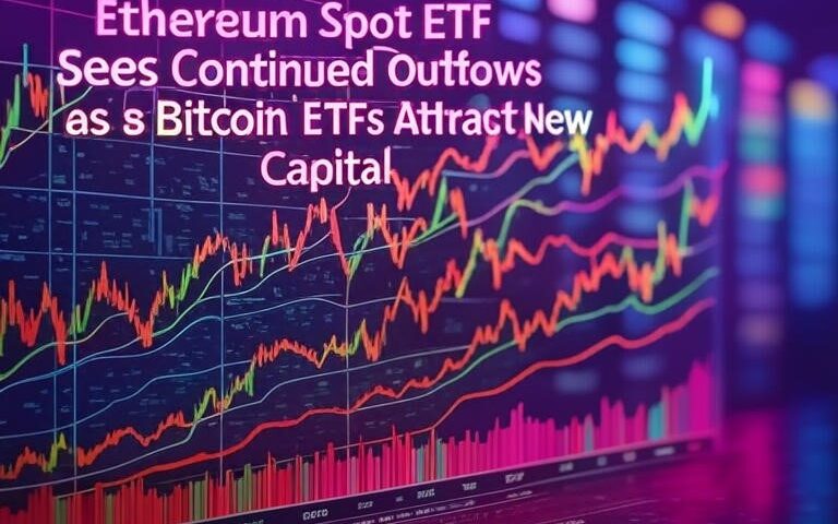 Chart comparing Ethereum spot ETF outflows against Bitcoin spot ETF inflows