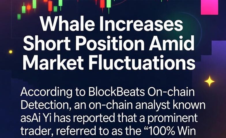Bitcoin chart showing whale short position increase of 666 BTC with current unrealized loss