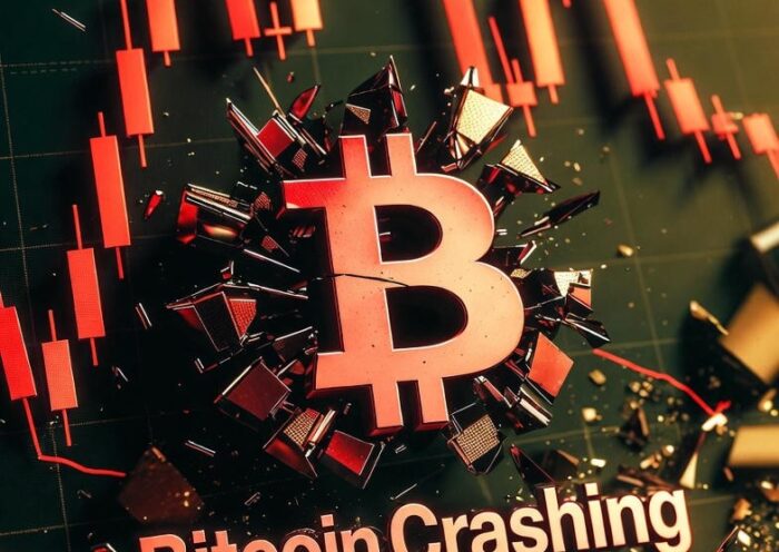 Bitcoin price chart showing an 8% drop below the $95,000 support level on November 14, 2025